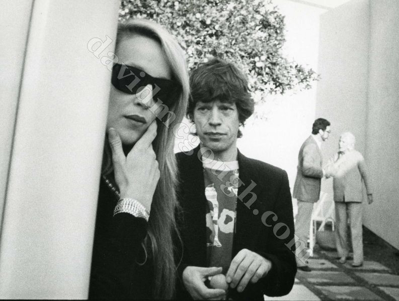 Mick Jagger,Jerry Hall 1983 Hollywood.jpg
